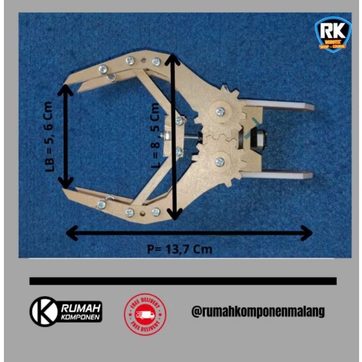 Gripper Motor N20 Capit robot transporter cengkraman super model bertingkat claw cakar plus 1 motor 