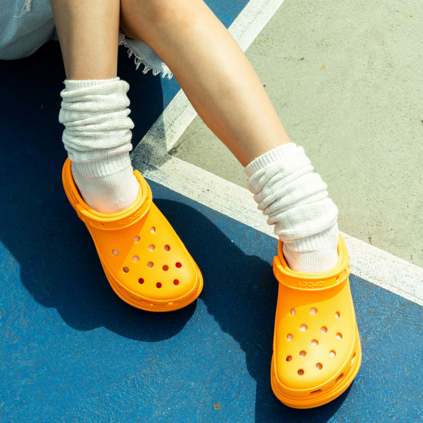 CROCS WANITA ORIGINAL CROCS PLATFORM CLOG ORANGE