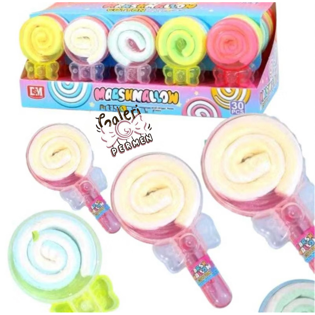 Marshmallow Cotton Lollipop Isi 30