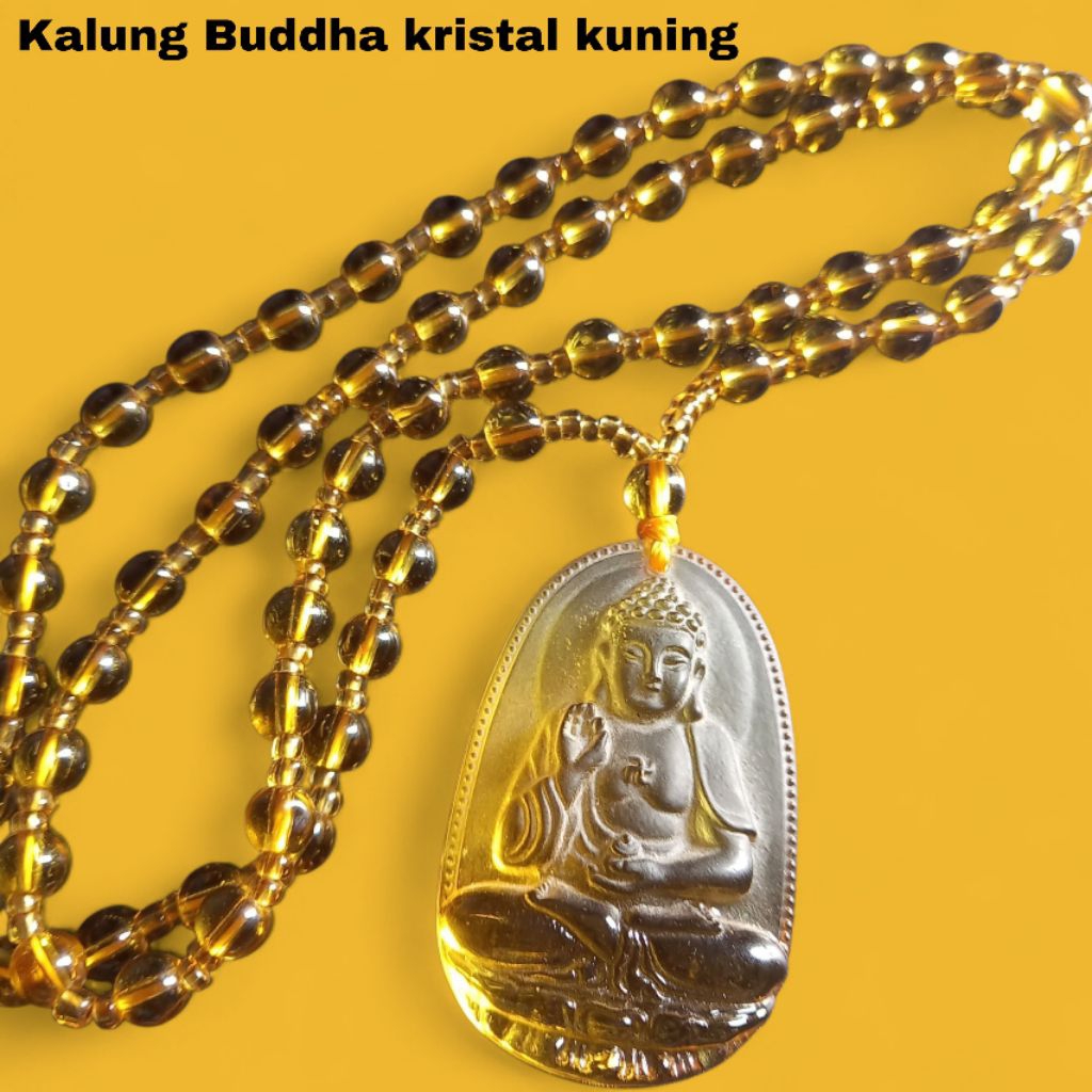 kalung kristal kuning Buddha