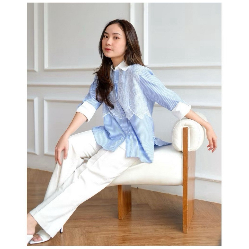 (PRELOVED) Studio Tui Chantily Shirt in Blue