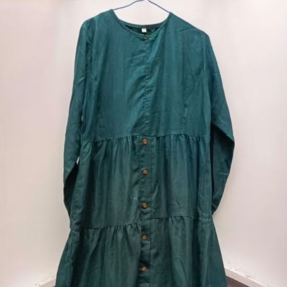 (preloved) Gamis Wanita Hijau Emerald Dress