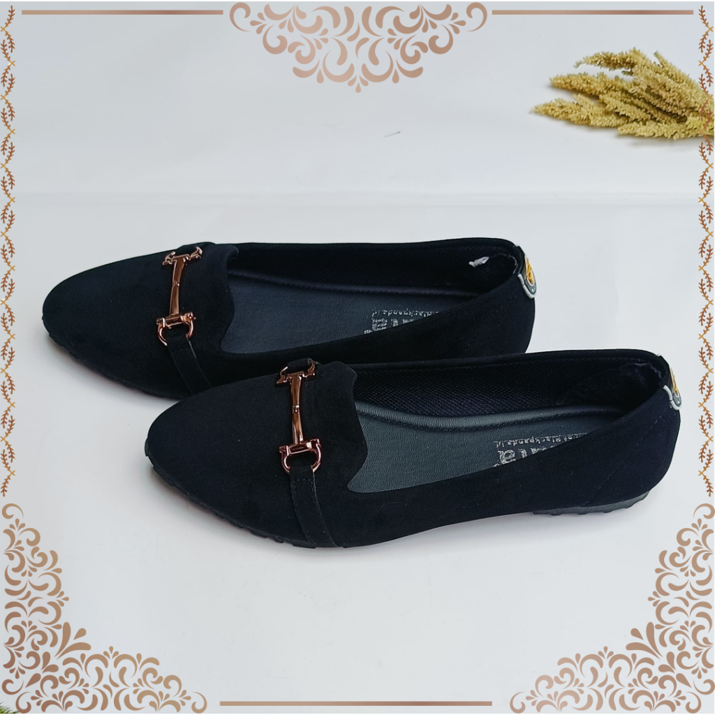 Black Panda Davo - Sepatu Black Panda Original - Flat Shoes Wanita