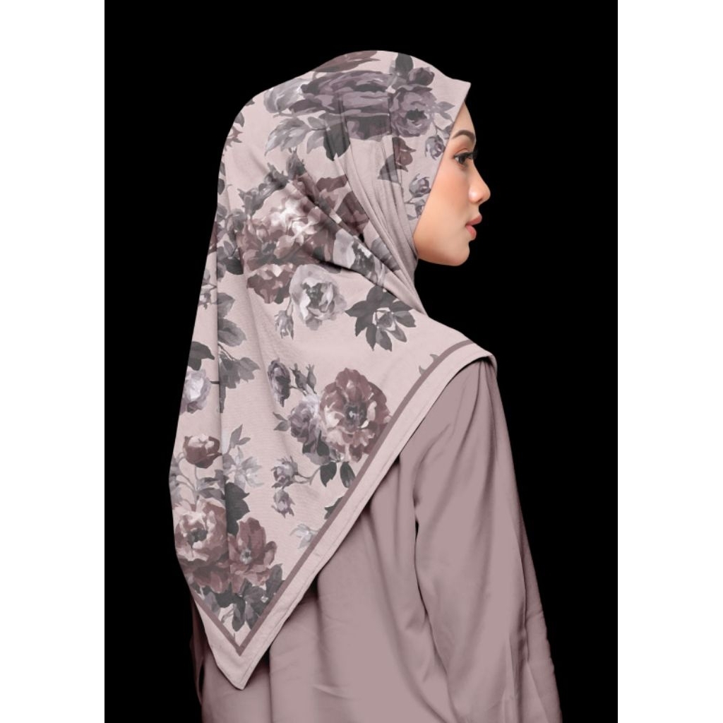 hijab motif syar'i voal premium/hijab malay/segi empat motif voal syar'i