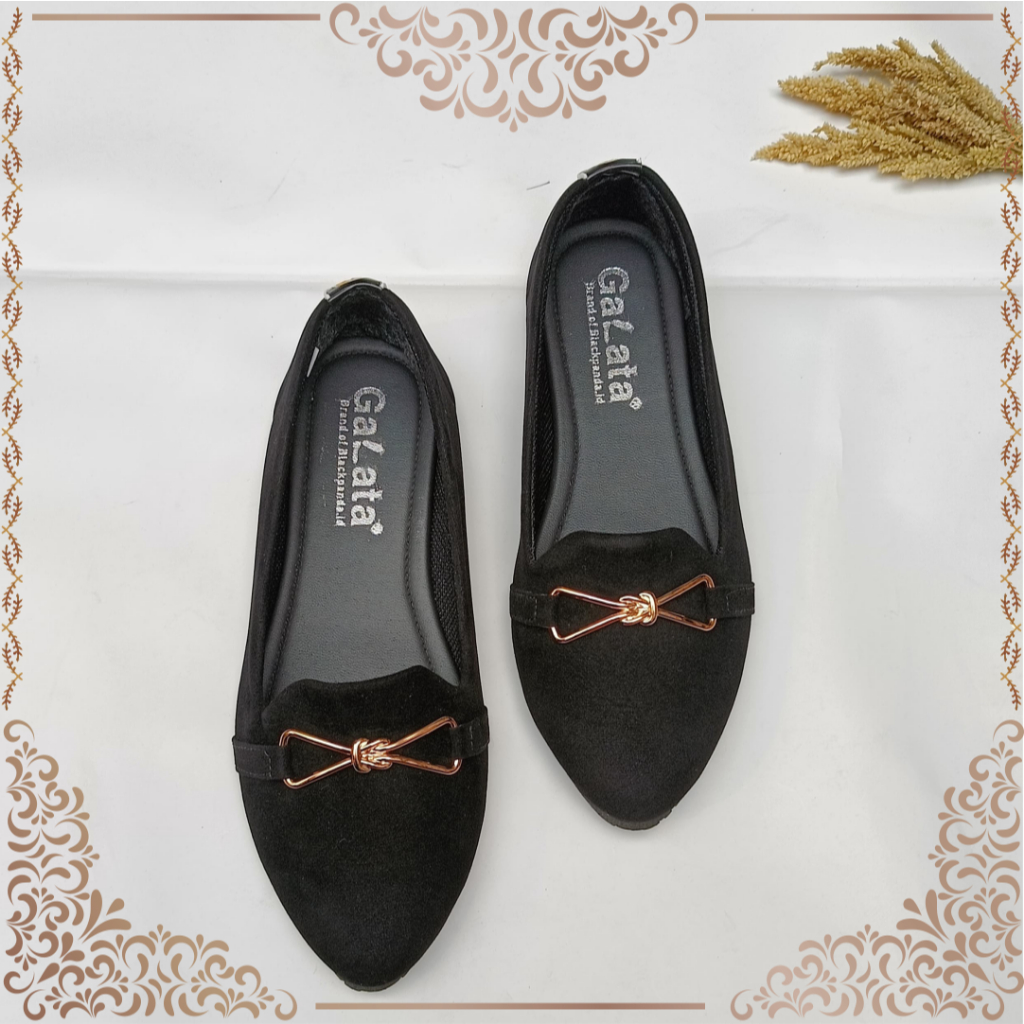 Black Panda Furla - Sepatu Black Panda Original - Flat Shoes Wanita