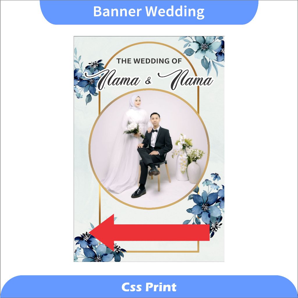 Banner Penunjuk Arah Nikahan / Hajatan Wedding. bisa pakai foto Part 4