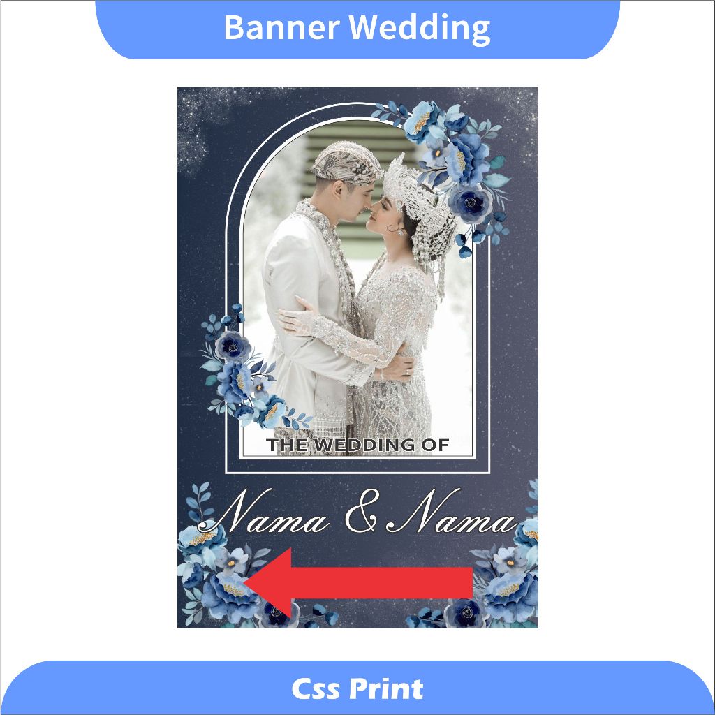 Banner Penunjuk Arah Nikahan / Hajatan Wedding. bisa pakai foto Part 2
