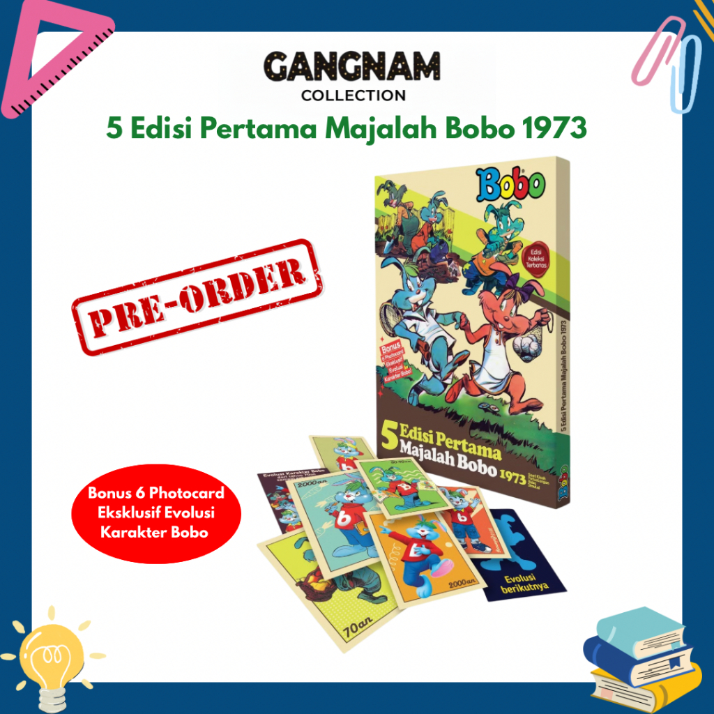 (PO) Majalah Bobo 5 Edisi Pertama Tahun 1973 l Bonus Photocard Eksklusif