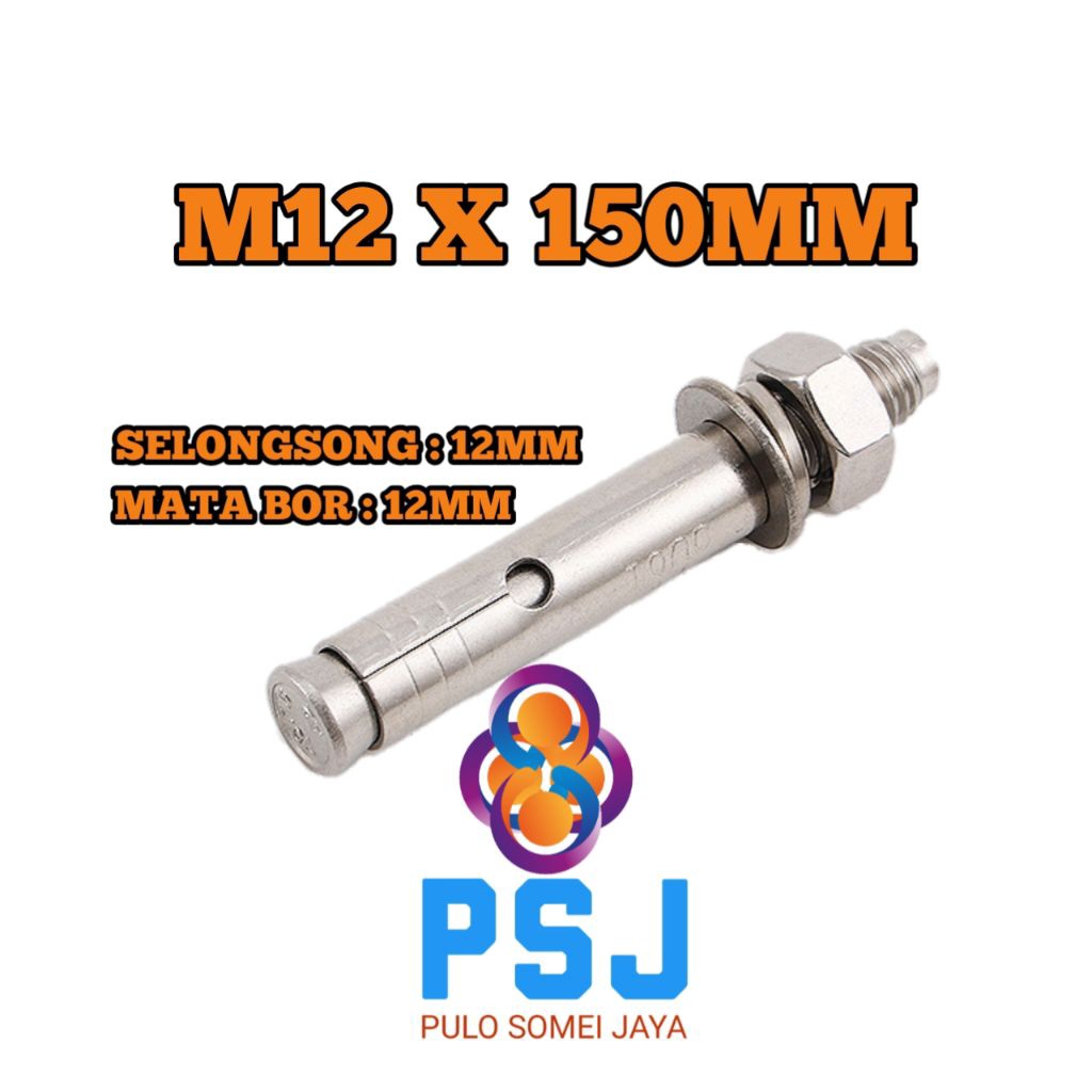 Dynabolt M12 x 150 Stainless 304 / Dynabolt Mata Bor 12MM SS 304