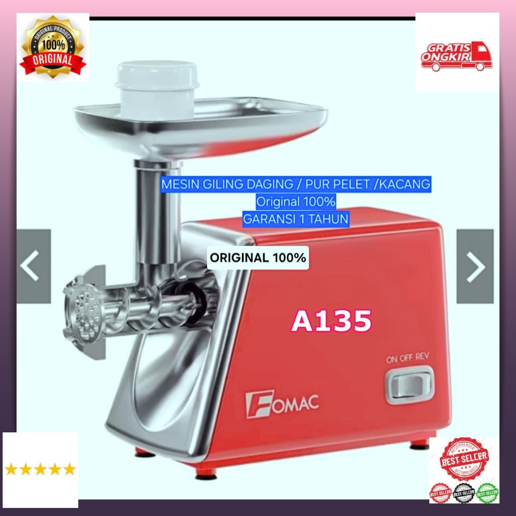 A135 Mesin penggiling daging 350w 350 W ORI 100% ALAT PERALATAN GILING PUR VOER SAYURAN KACANG PENGH