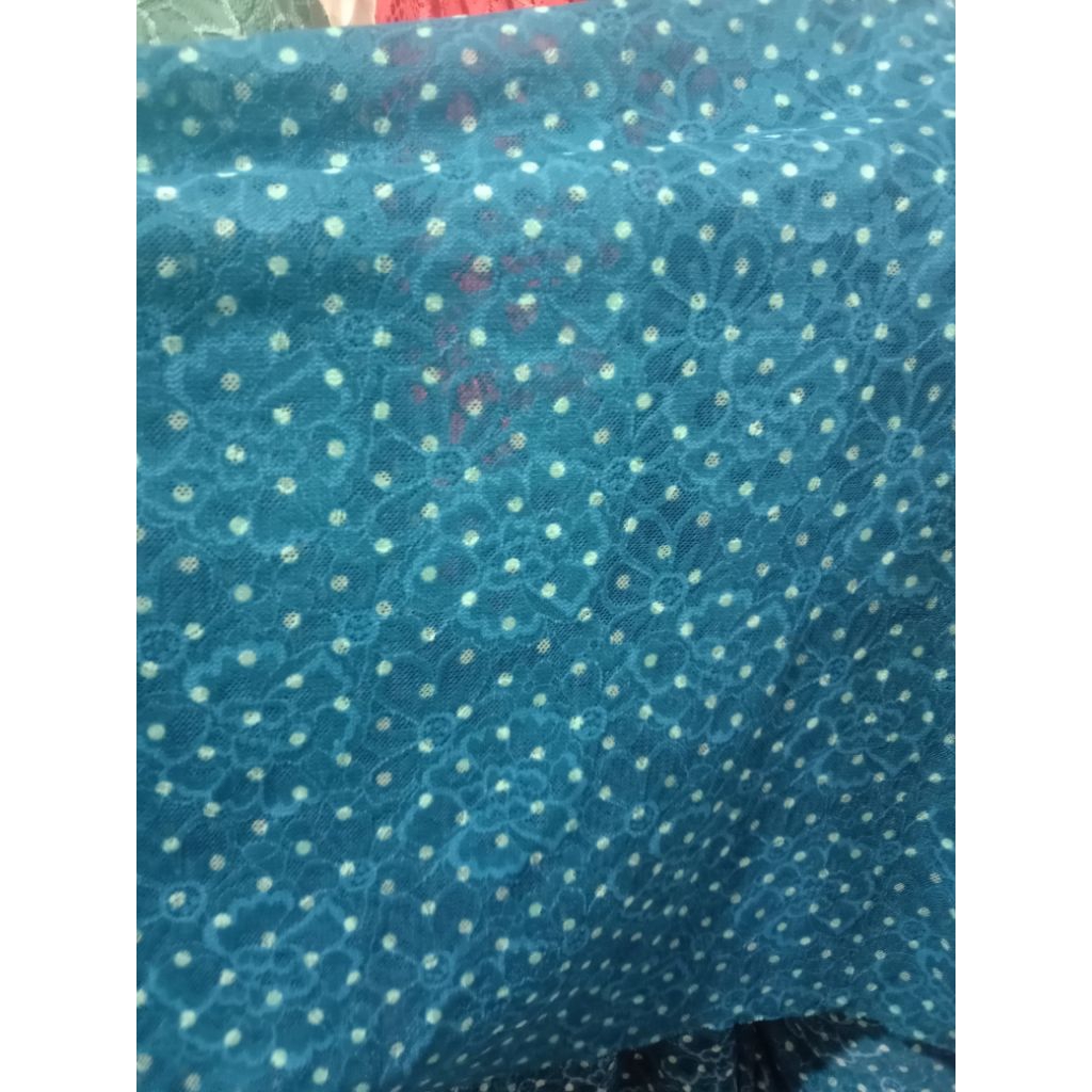 Kain Brokat Polkadot/Harga 0.5 m/Kain Brokat Meteran/Bahan Brokat Polkadot/Bahan Brokat Meteran/