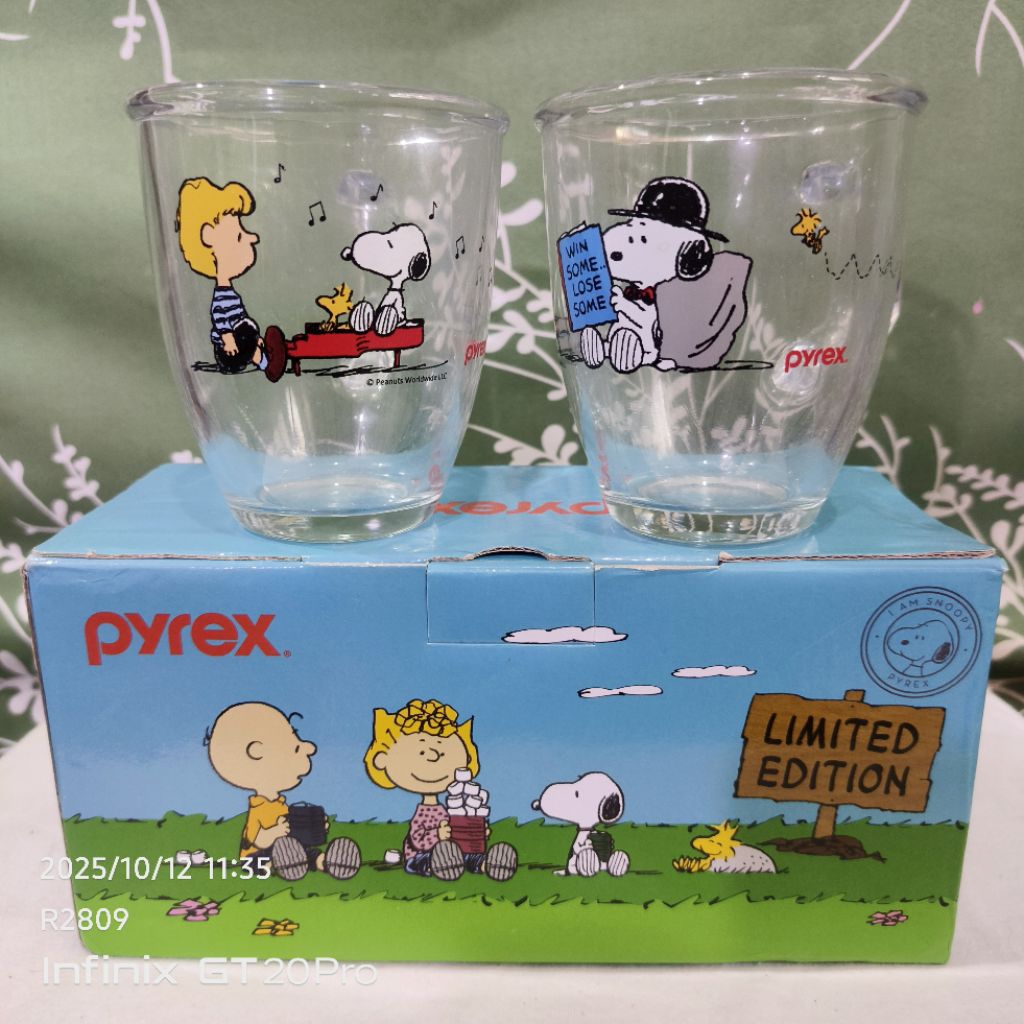 Mug Set PYREX PEANUTS SNOOPY ORIGINAL