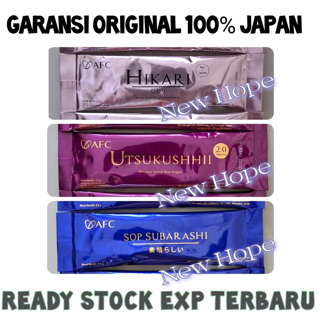 ECER SACHET SOP SUBARASHI GOLD NEW UTSUKUSHHII GOLD HIKARI ORIGINAL AFC JAPAN # ASLI 100%