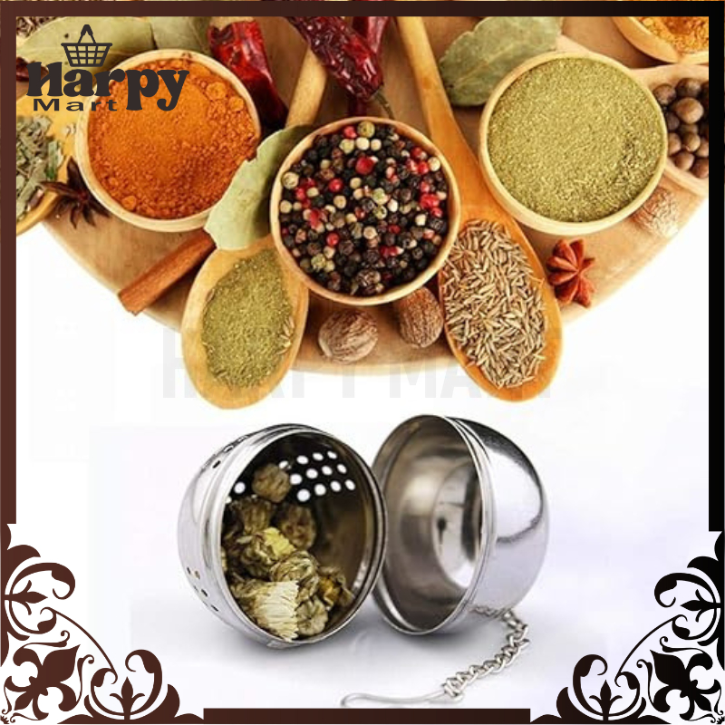 [HARPYMART]  INFUSER TEA / SARINGAN TEH BULAT / ALAT TEH CELUP BULAT / SARINGAN BUMBU REMPAH