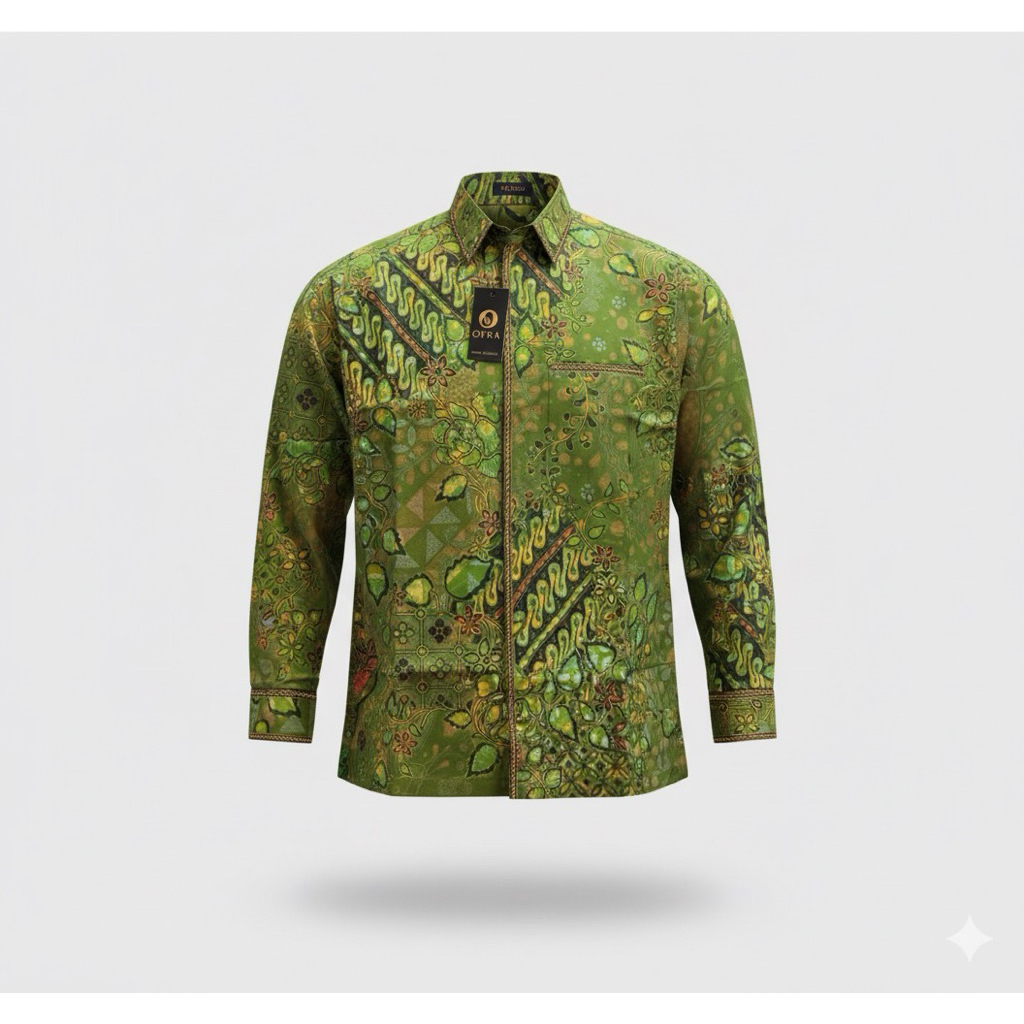 Baju Batik Kemeja Smok Bordir Bahan Katun Laseman Dua Kali Produksi Jahitan Exclusive Full Lapisan T