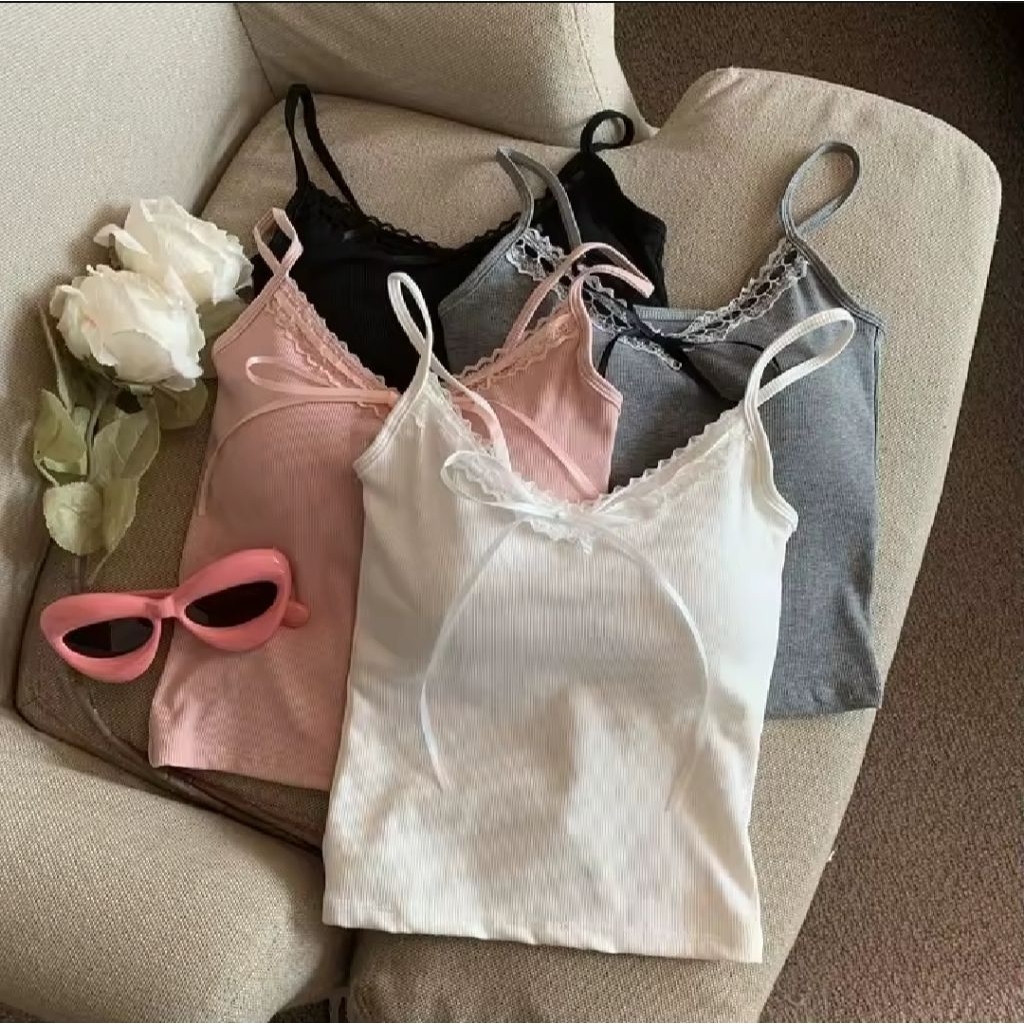 BRA tanktop BH  jahit tebal fashion wanita terbaru style korea Pita CANTIK tanktop Dewasa  tanpa kaw