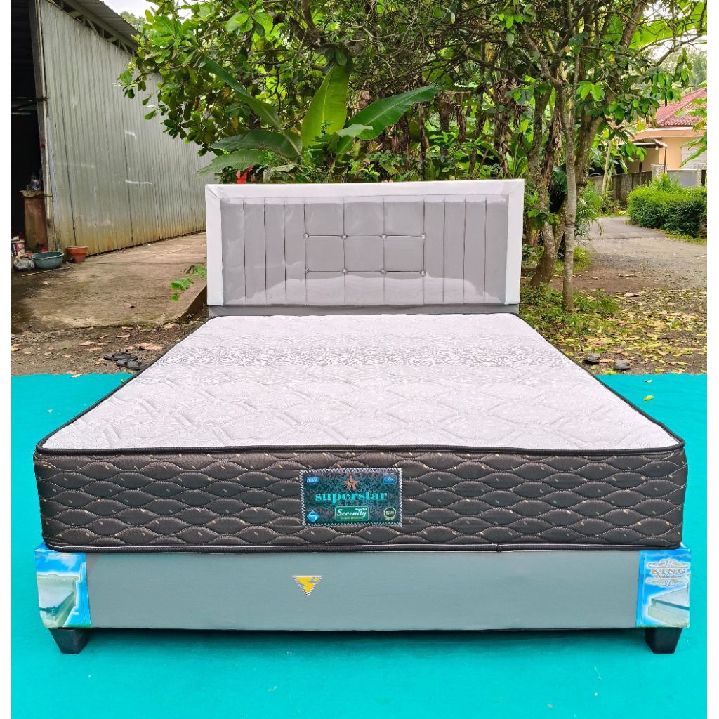 Bed Set Elite Superstar UK 160 Dipan New Bonus bantal 2Rincian: - Dipan dan Kasur elite superstar,Ti