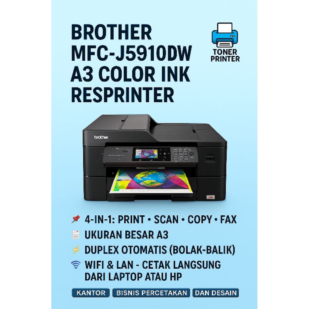 Printer brother mfc-j5910DW printer color A3