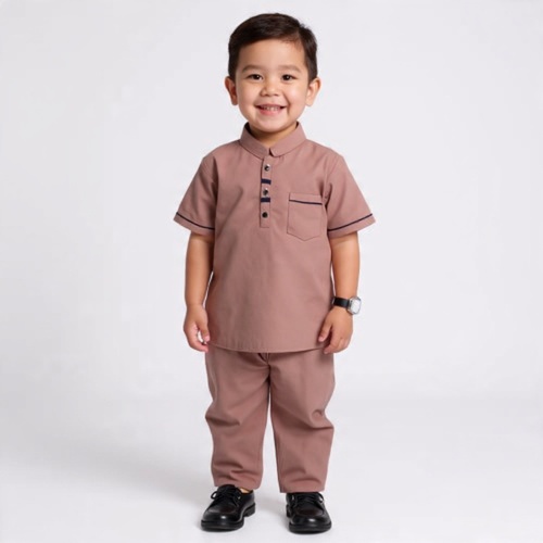 FN Kids Setelan Koko Kancing Anak Laki laki Usia 2 - 12 Tahun