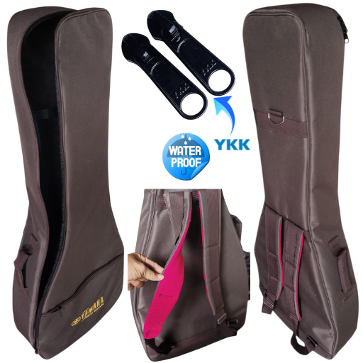Tas Gitar Yamaha Akustik Jumbo Warna Coklat Coffee Bahan Polyster Anti Air
