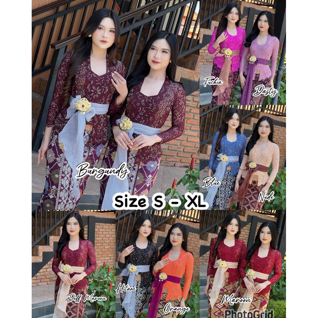 Kebaya Jadi Brokat Cord Full Payet