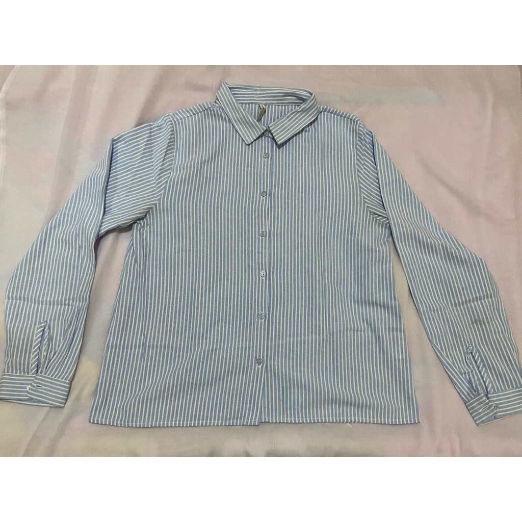 Kemeja Strip Sky Blue - ColorBox