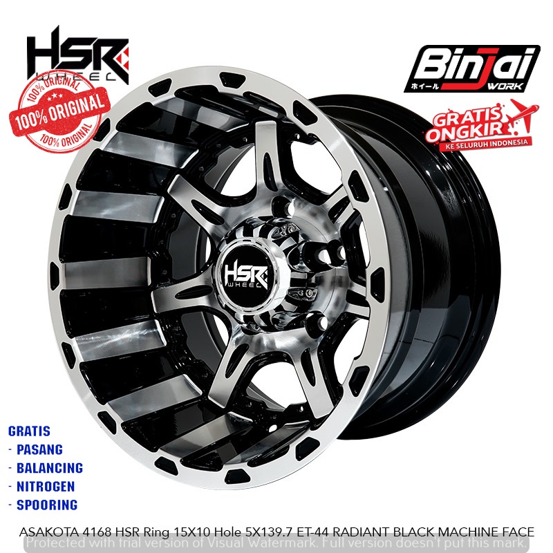 VELG CELONG OFFROAD HSR R15 ASAKOTA COCOK DI MOBIL JIMNY TAFT ESCUDO - R15 LEBAR 10 INCH BISA DIKIRI
