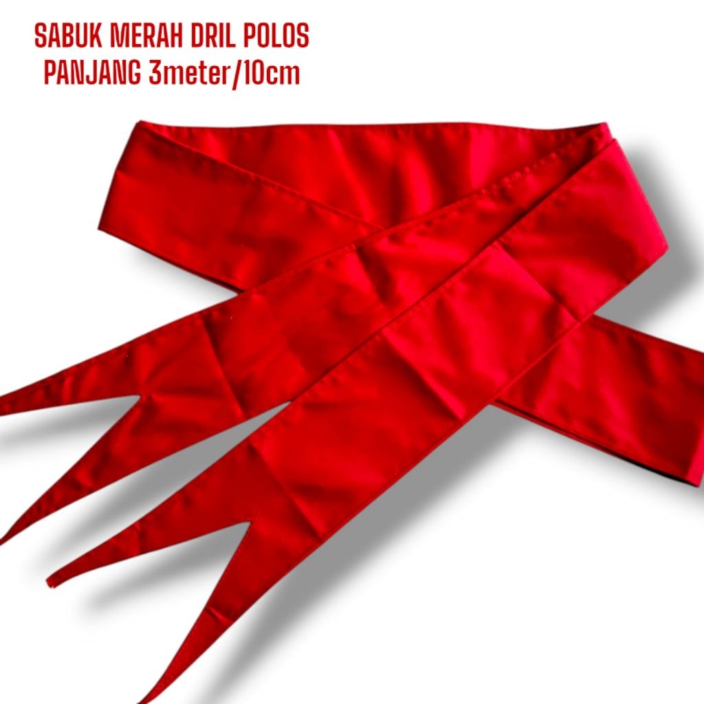 sabuk merah polos ikspi sabuk beladiri ikspi bahan drel merah polos