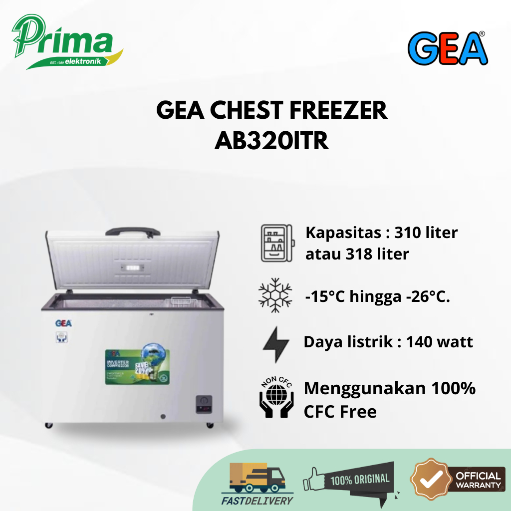 GEA AB320ITR 300 Liter FREEZER BOX GARANSI