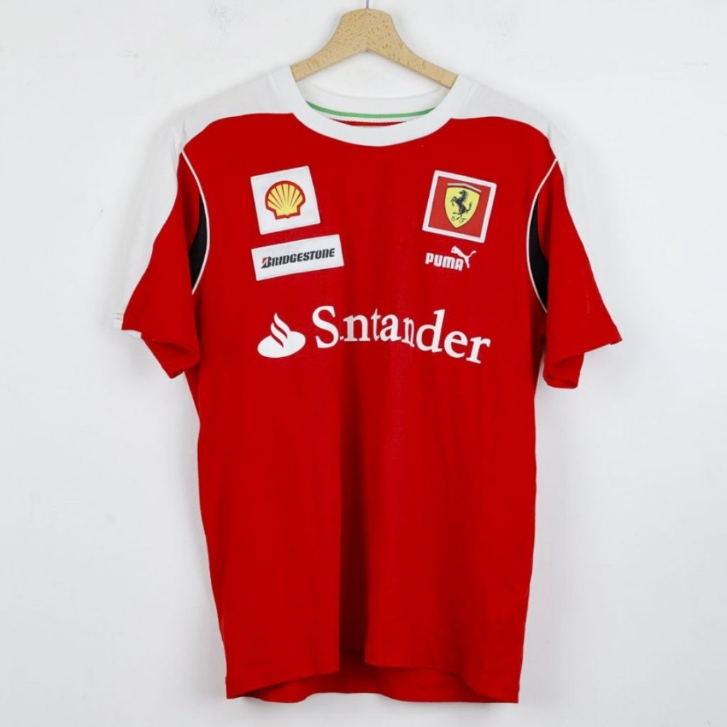 Kaos Ferrari X Puma Vintage Original Official Merchandise Scuderia Ferrari F1 2011/2012 T-Shirt Rare