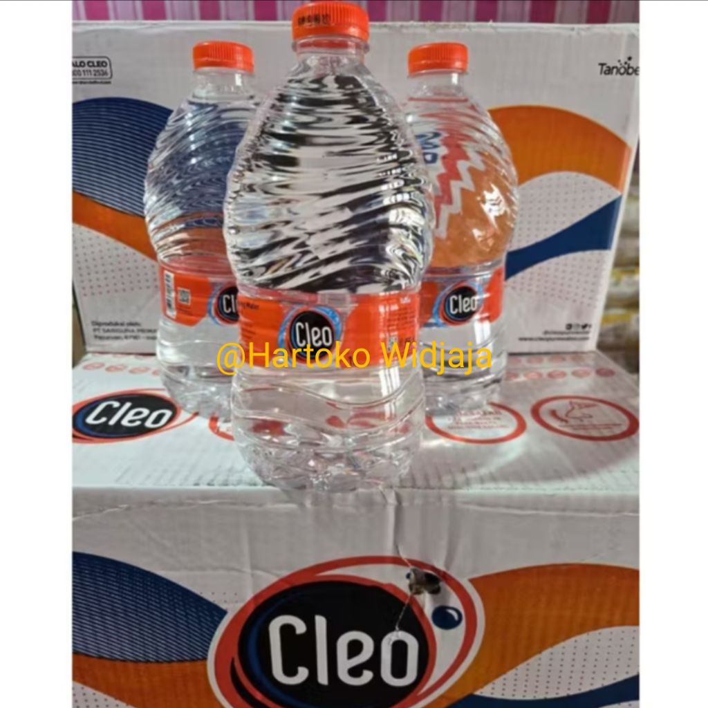 AIR MINERAL CLEO 1 LITER / 1L GALON KECIL DUS ISI 12 BOTOL