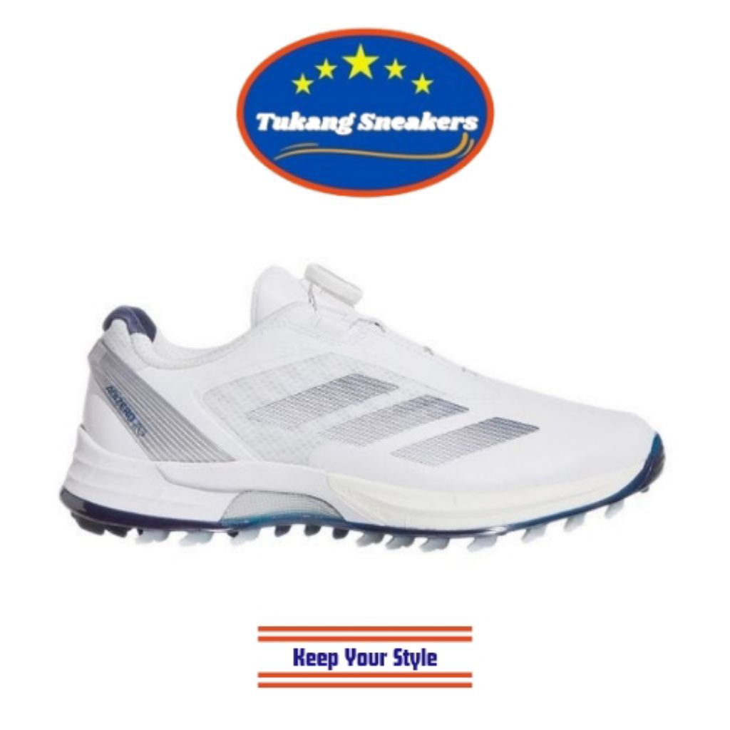 Sepatu Golf Wanita Adidas Adizero Zg Lo Boa Ftwr White Silver Met ADFJS1765