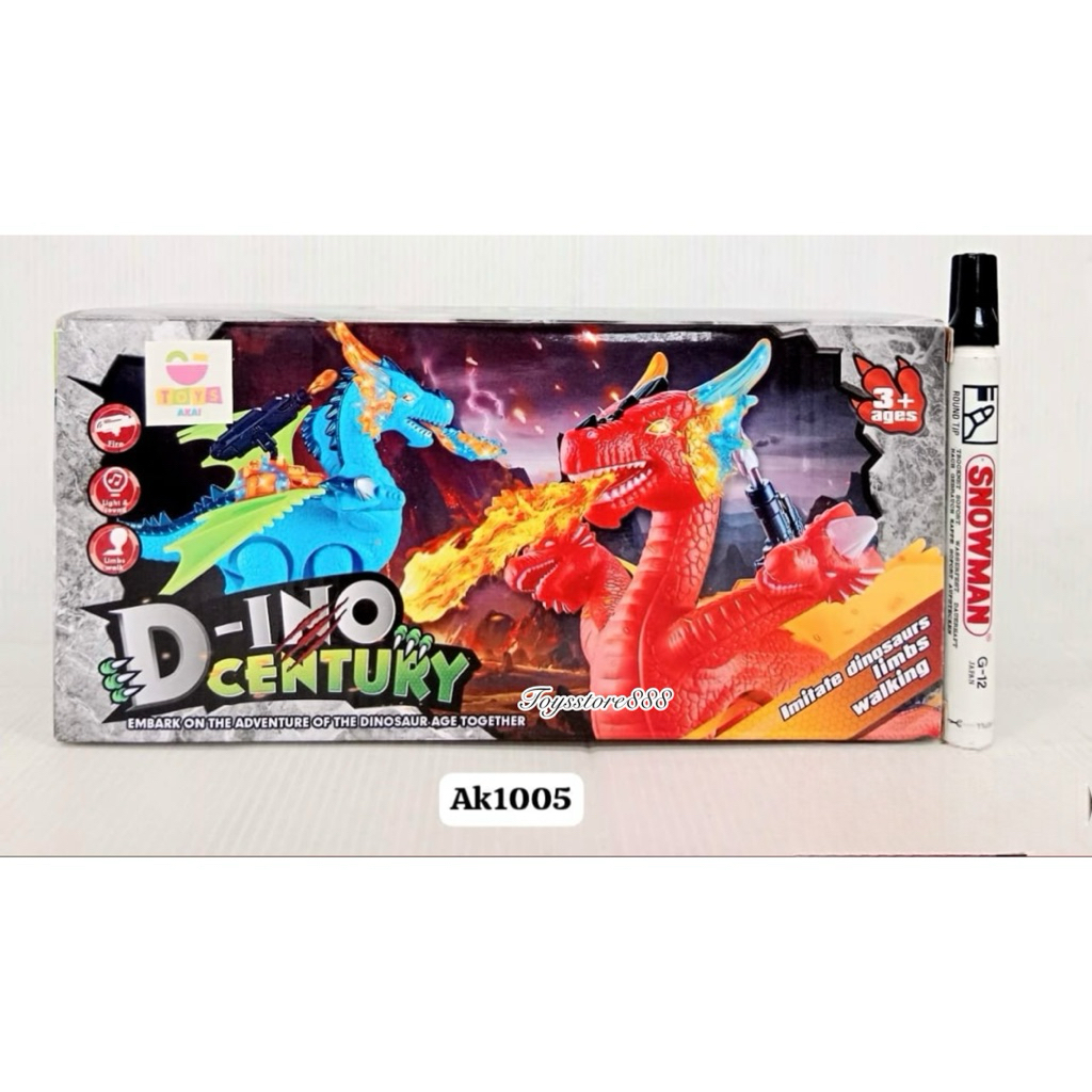 Mainan Dinosaurus Dragon Kepala Tiga Mainan Dinosaurus Bisa Berjalan