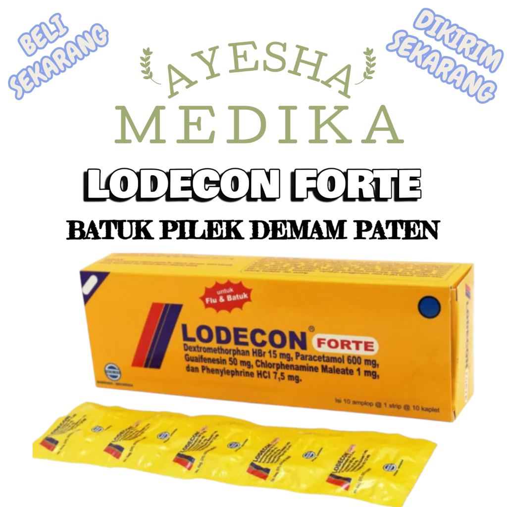Lodecon Forte 1 Strip 10 Tablet Obat Batuk Pilek Flu Panas Demam Paten