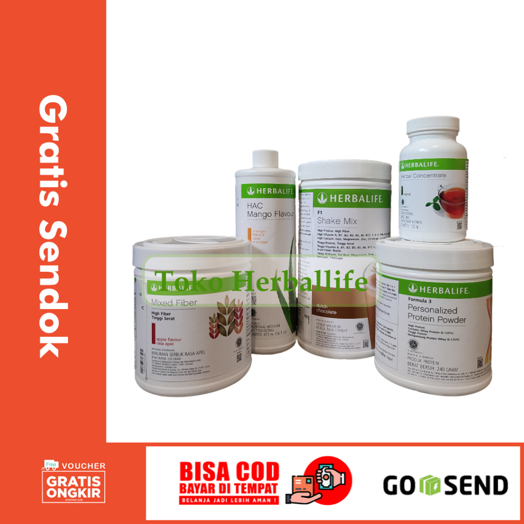 HERBALIFE-Herbalife Paket Diet-5 Produk sesuai foto