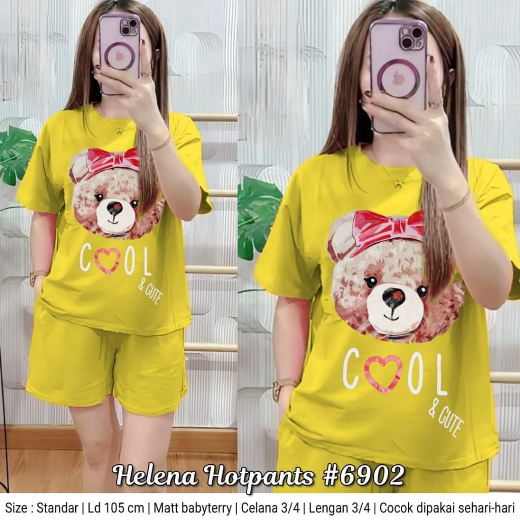 HOTPANS PENDEK KARAKTER // SETELAN PENDEK WANITA // SETELAN BABYTERRY