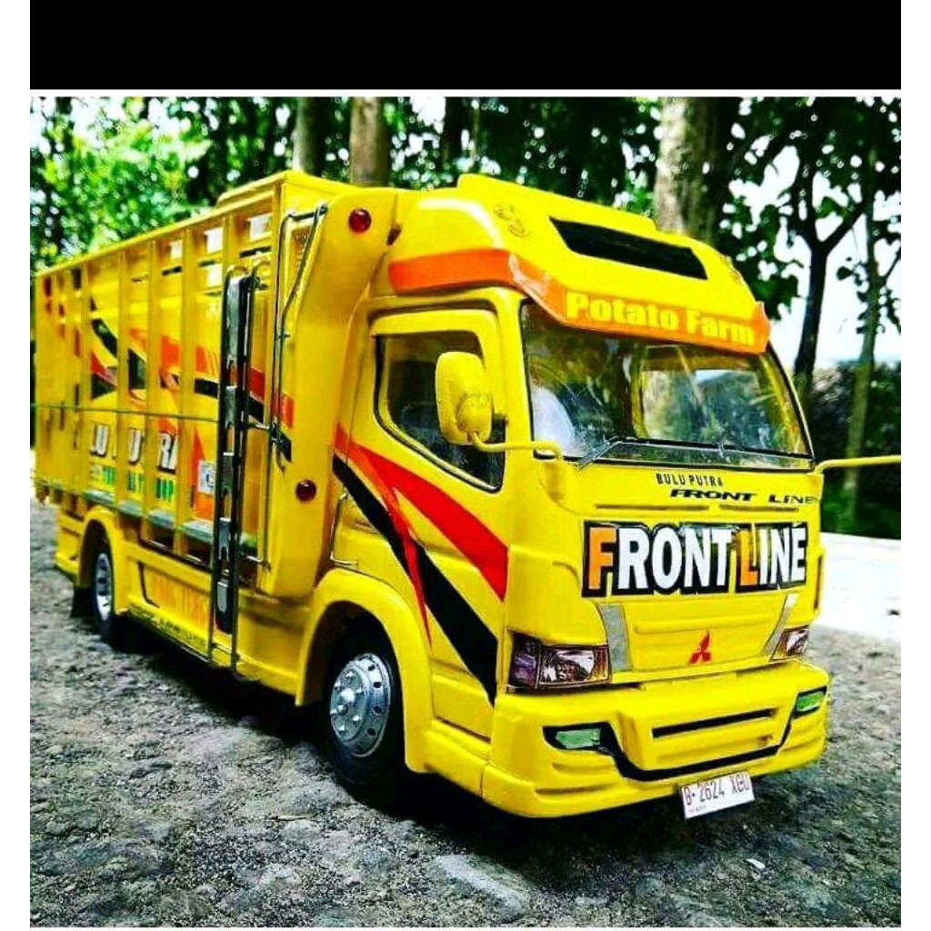 Terlaris Miniatur truck oleng kayu asli jumbo bonus terpal full lmpu miniatur truk miniatur trek min