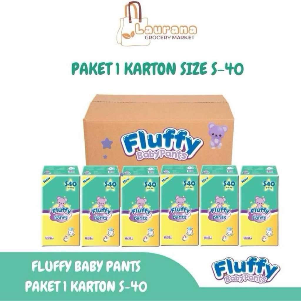 [PAKET 1 KARTON] FLUFFY BABY PANTS FLUFFY POPOK BAYI CELANA FLUFFY PANTS