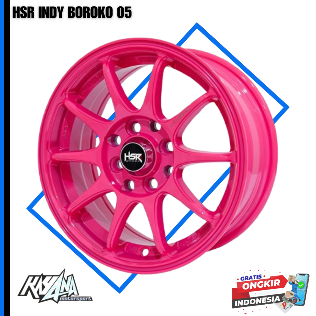 Velg Mobil HSR Ring 14 Velg Hsr Cocok Buat Brio Sigra Wuling Airev Karimun Calya Velg R14 Warna Pink