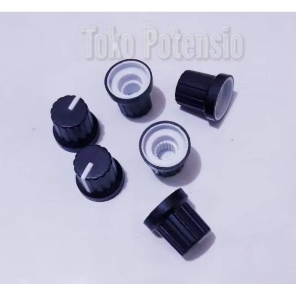 KNOP POTENSIO BULAT PLASTIK KECIL