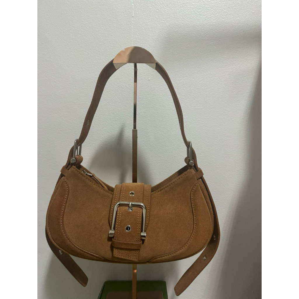 preloved tas osoi hobo brocle denim camel brown