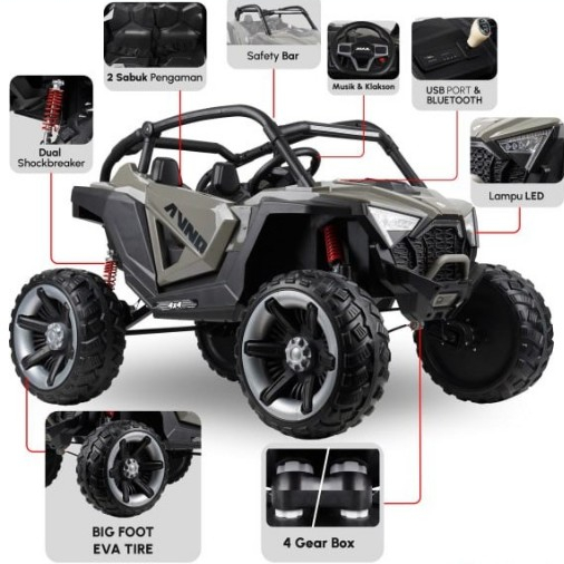 Mainan Mobil Aki Anak UTV Ukuran Jumbo Murah  PMB M-9288