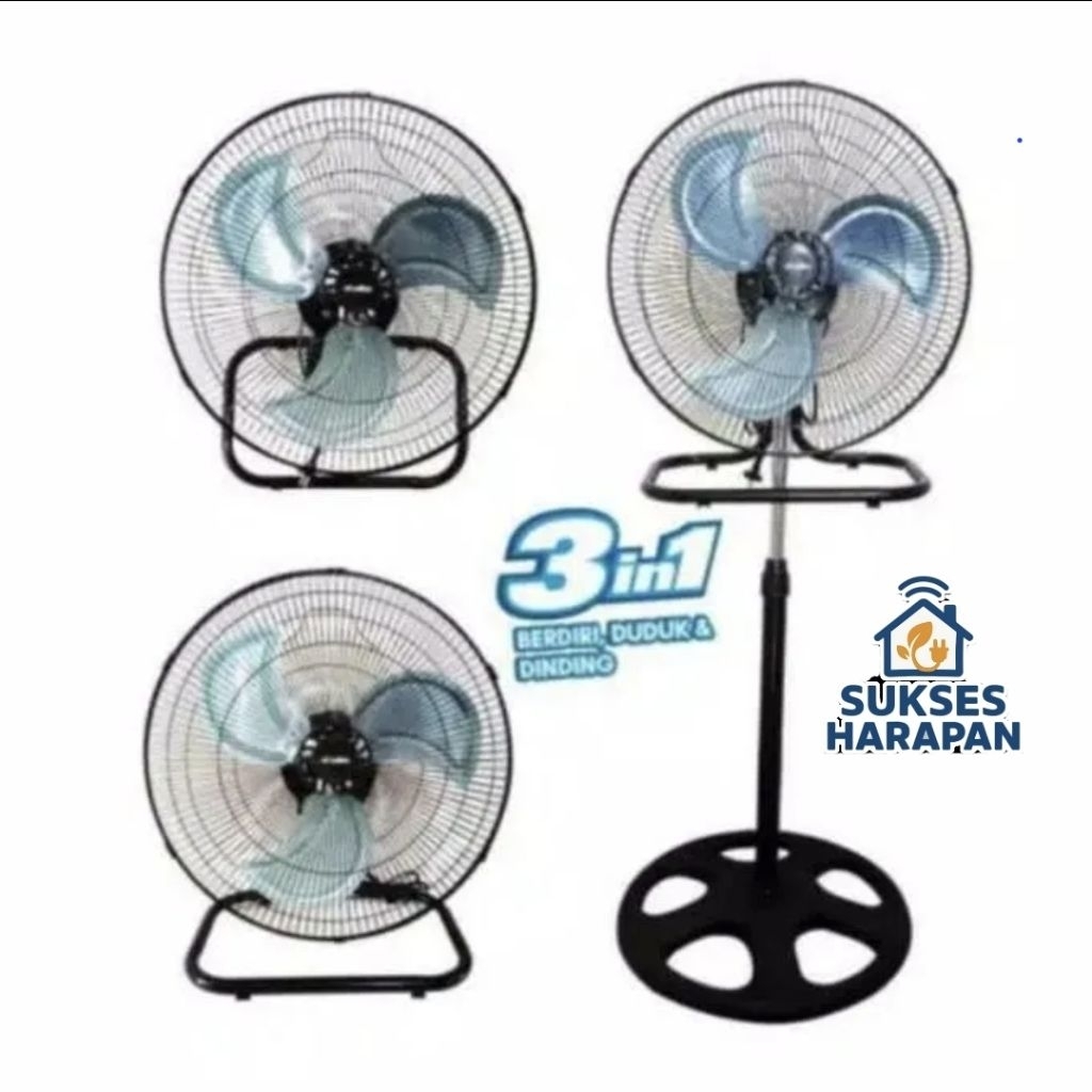 Kipas Angin Berdiri Duduk Dinding 18inch