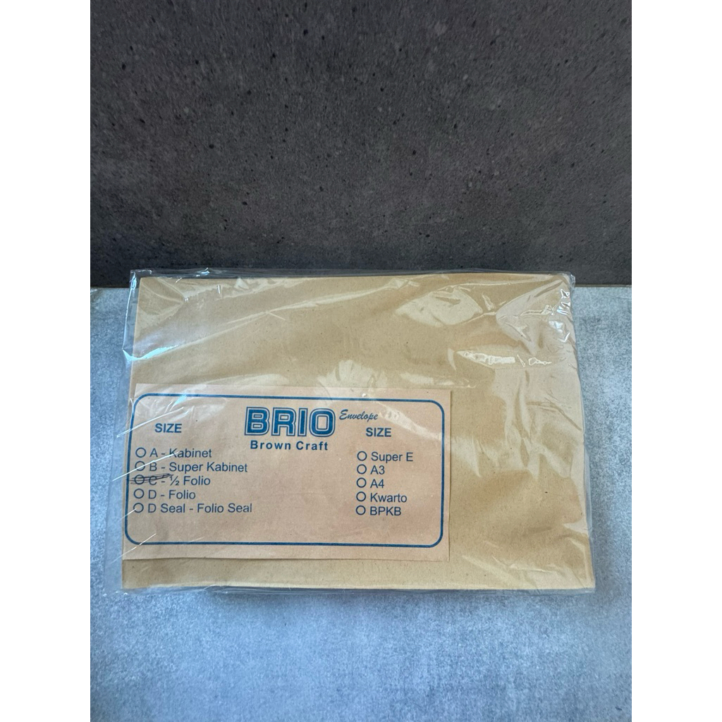 amplop coklat 1/2 folio brio executive