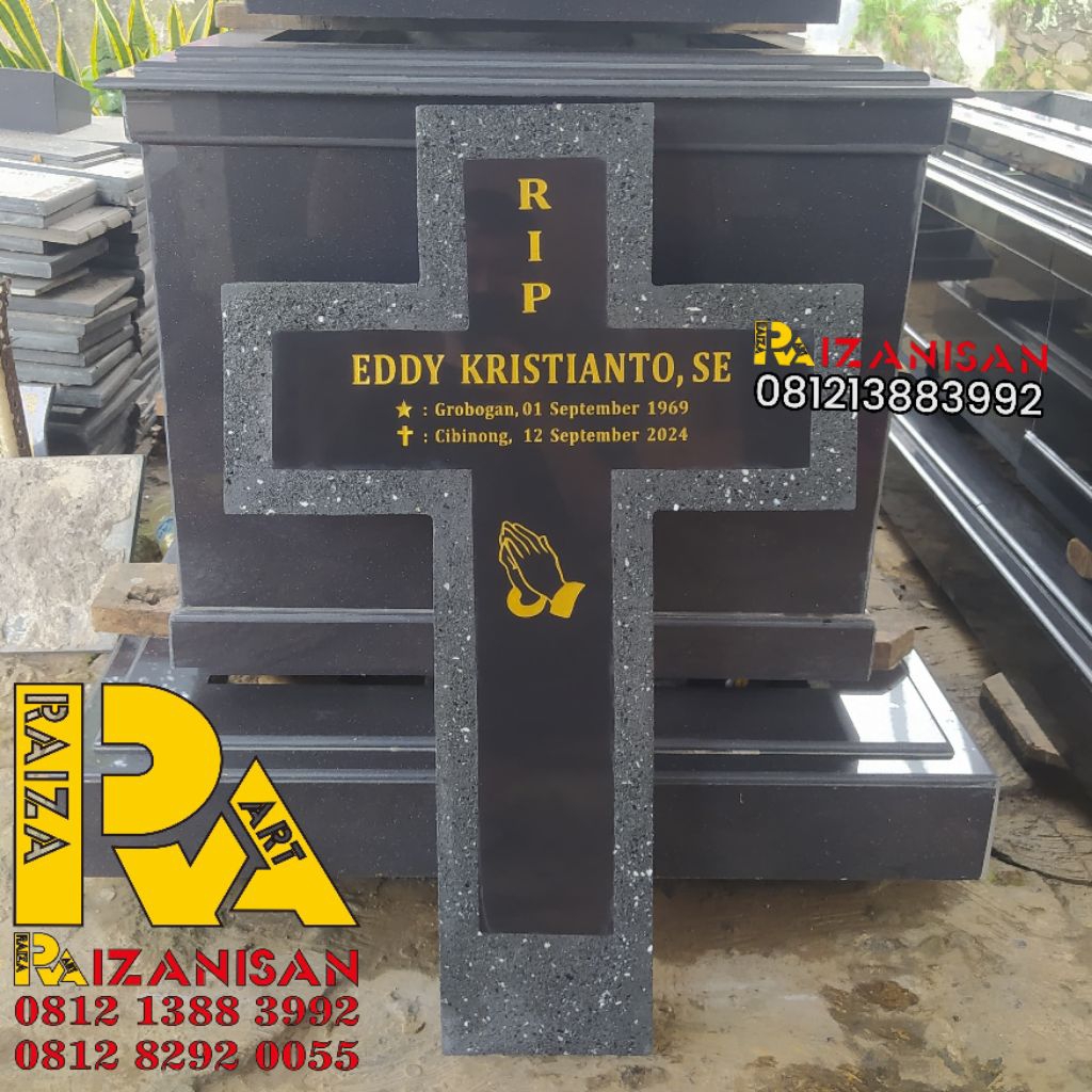 batu nisan salib tancap coraltex