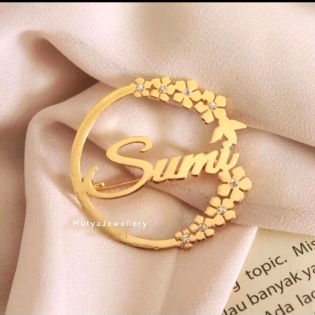 Bros Custom Nama Sendiri / Bros Ukir Nama