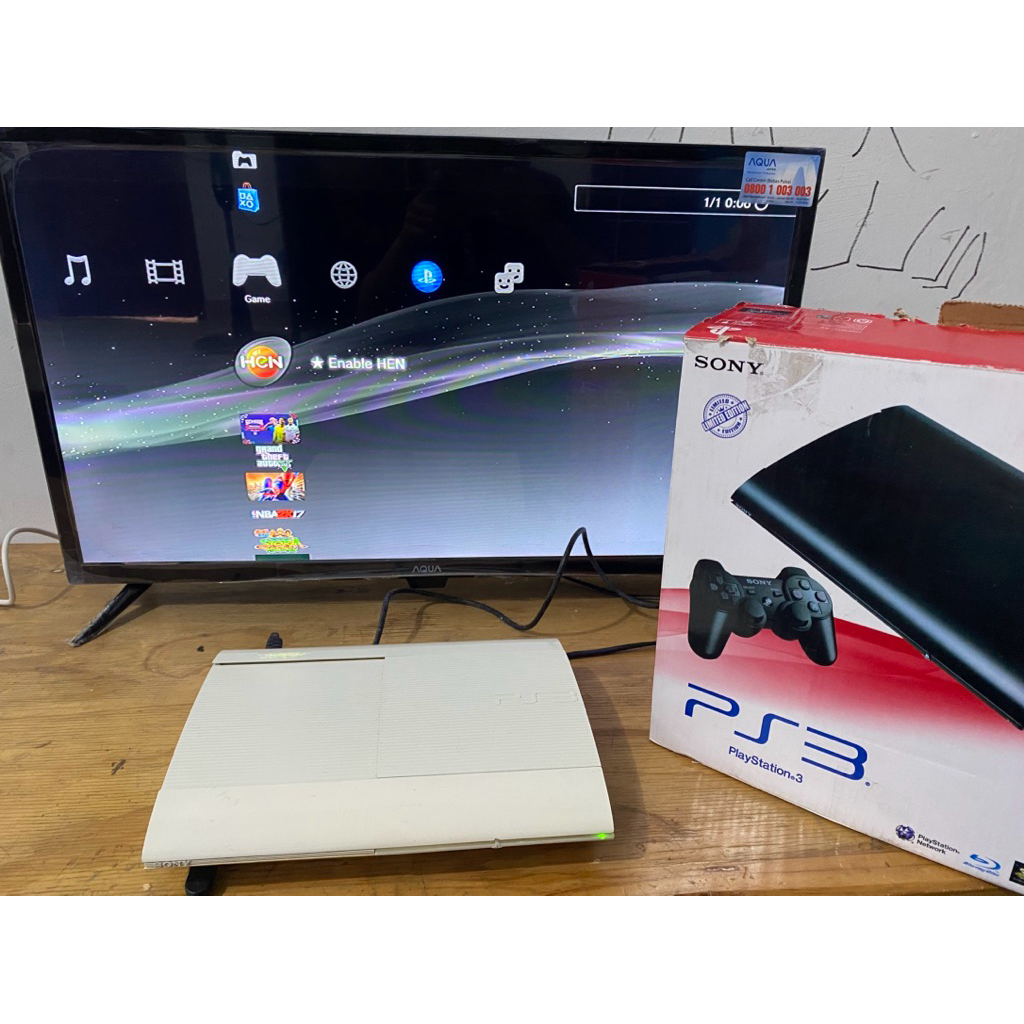 PS 3 super slim 500 GB HEN seri 40