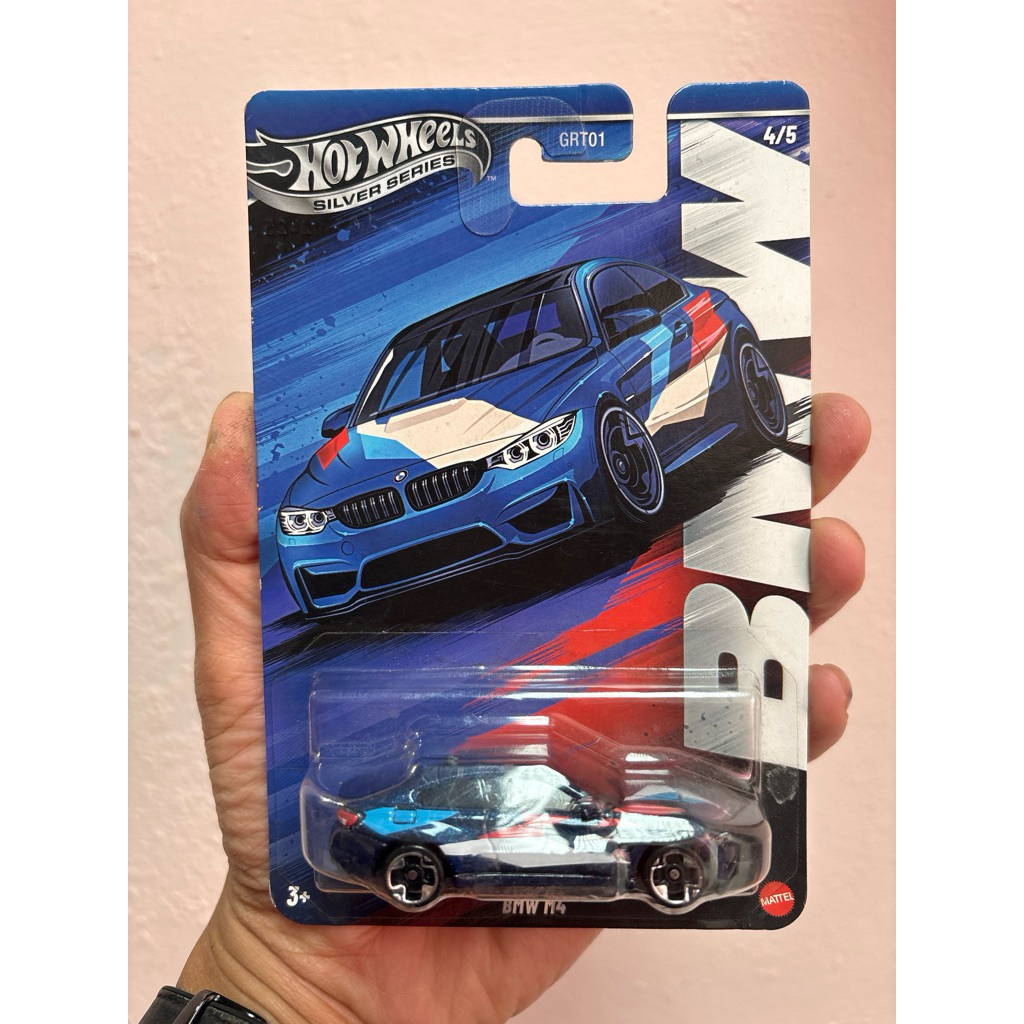 Hot Wheels BMW M4 Silver Series Blue Biru Mattel Hotwheels