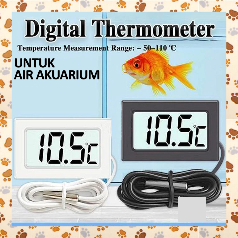 E41AC5 Thermometer PROBE Kabel Mengukur Suhu Air Aquarium Akuarium Alat Ukur Termometer Ikan Cupang 