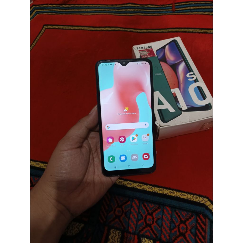 samsung a10s fulset lengkap mulus bagus garansi resmi 32gb murah hp bekas bagus